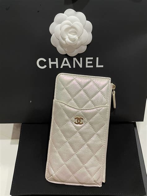 chanel phone wallet|chanel zipped wallet.